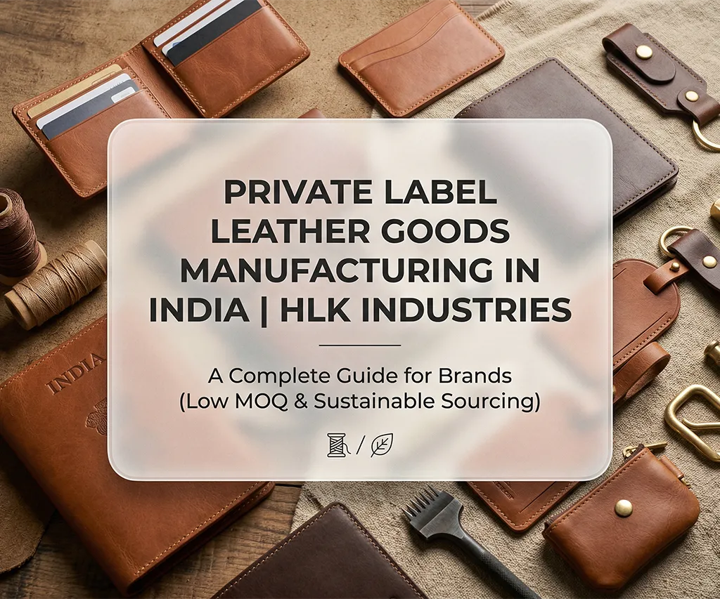 Private label leather wallets manufacturing process in India Low MOQ Production
