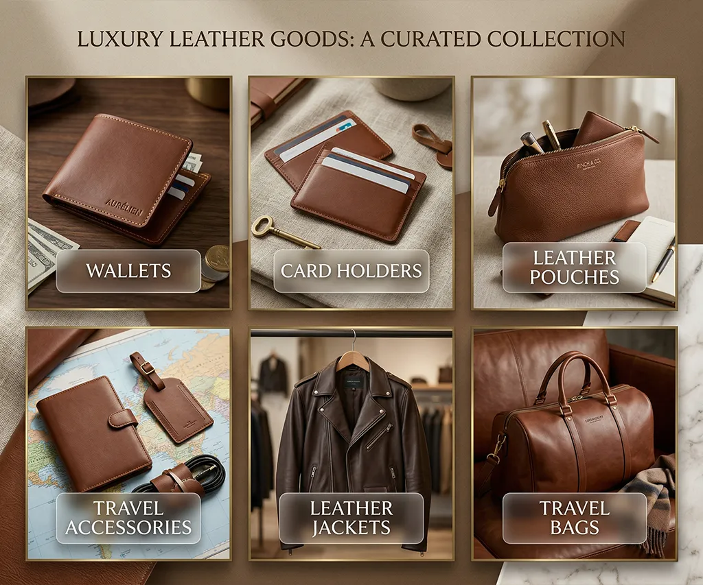 Leather card holders and accessories production for export India 
