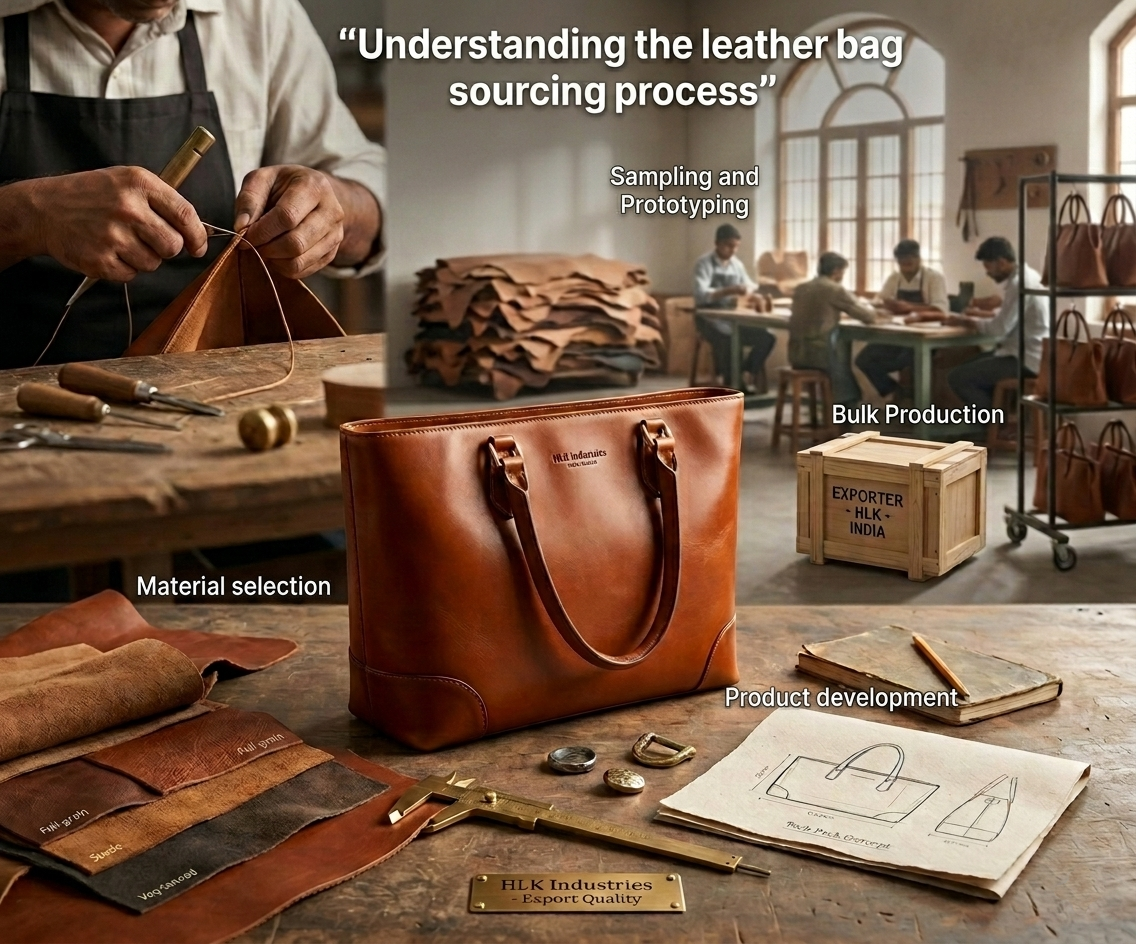 how to source leather bags from India