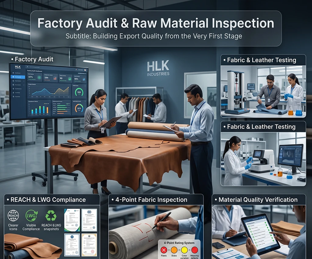 Final inspection of apparel export order before shipment from the Indian buying house